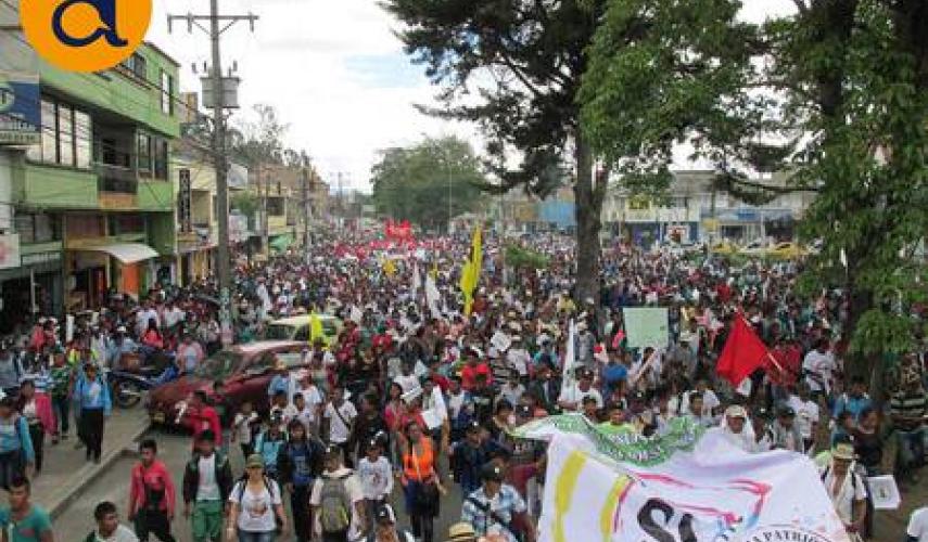 Marcha Sí a la Paz en Cauca
